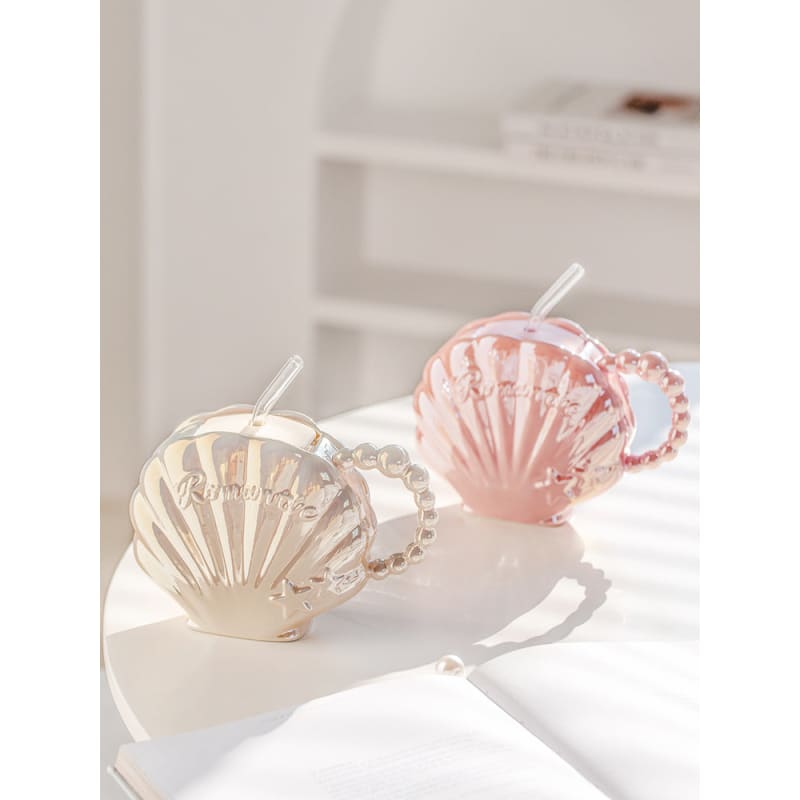 Aesthetics Kawaii Chic Pastel Shell Cup Ceramics Mug ME07