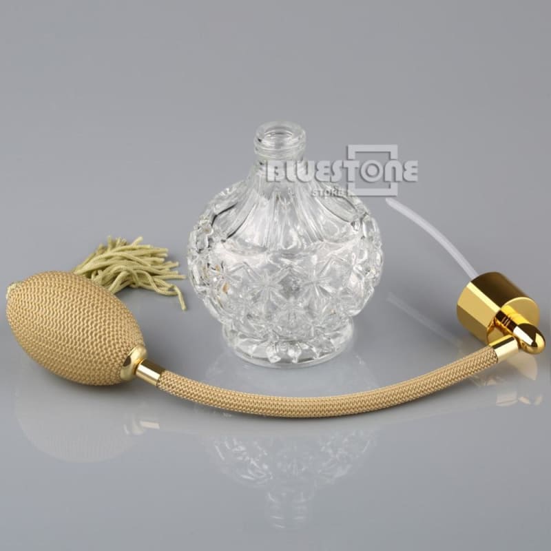 Alana - Clear Crystal Glass Perfume Bottle - Decor