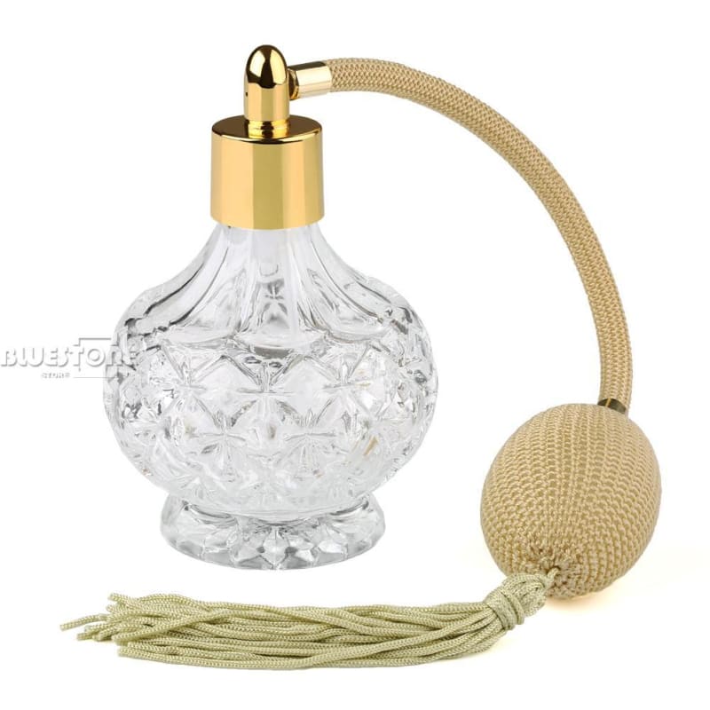 Alana - Clear Crystal Glass Perfume Bottle - Decor