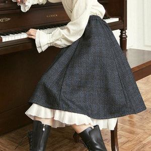 Alisa - Kind Long High Waist Harajuku Midi Skirt - Skirt