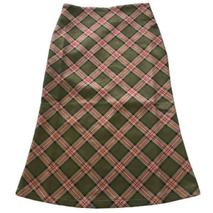 Alli - Long Tartan plaid skirt - Skirt