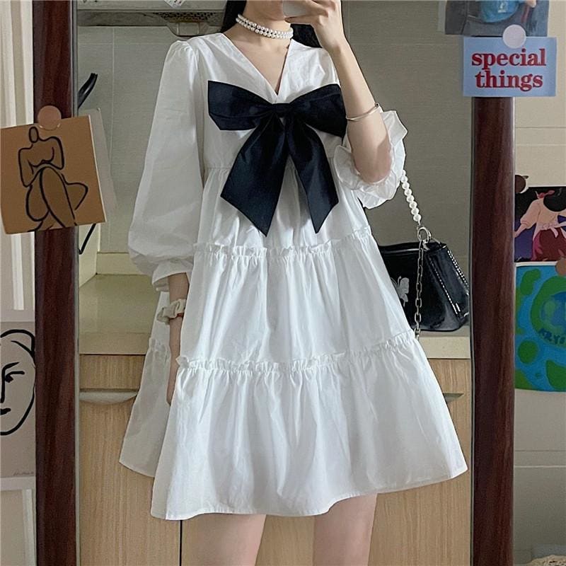 Amelie’s Daydream White Kawaii Mini Dress - kawaii dress