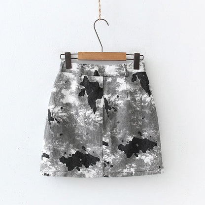 Animal Print High Waist Harajuku Skirt MM1253 - KawaiiMoriStore