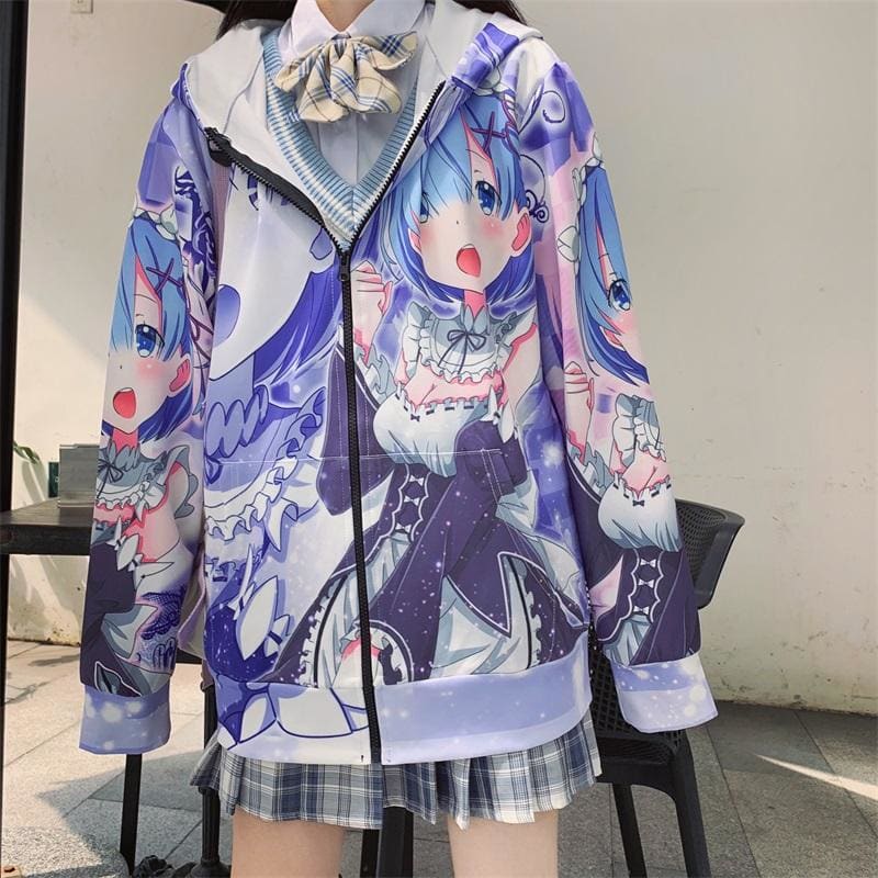 Anime Long Sleeved Thin Cardigan Jacket Coat MK15165 - KawaiiMoriStore