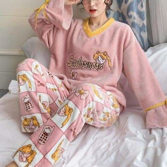 Anime Pink Sailor Moon Pajamas Set MK16209 - Pajamas Set