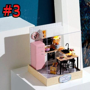 Architectural Model DIY Dollhouse Apartment Mini Set Children's Birthday Toy Gift MM1282 - KawaiiMoriStore
