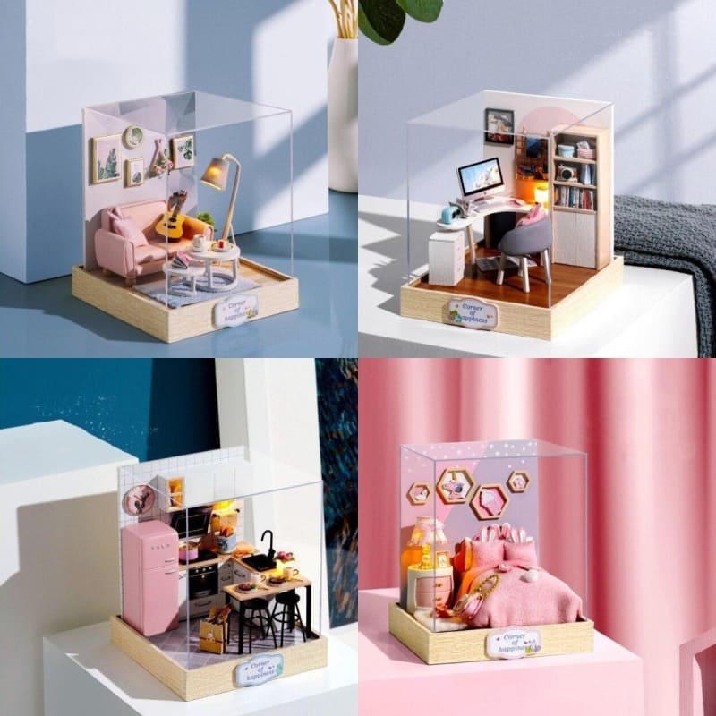 Architectural Model DIY Dollhouse Apartment Mini Set Children's Birthday Toy Gift MM1282 - KawaiiMoriStore