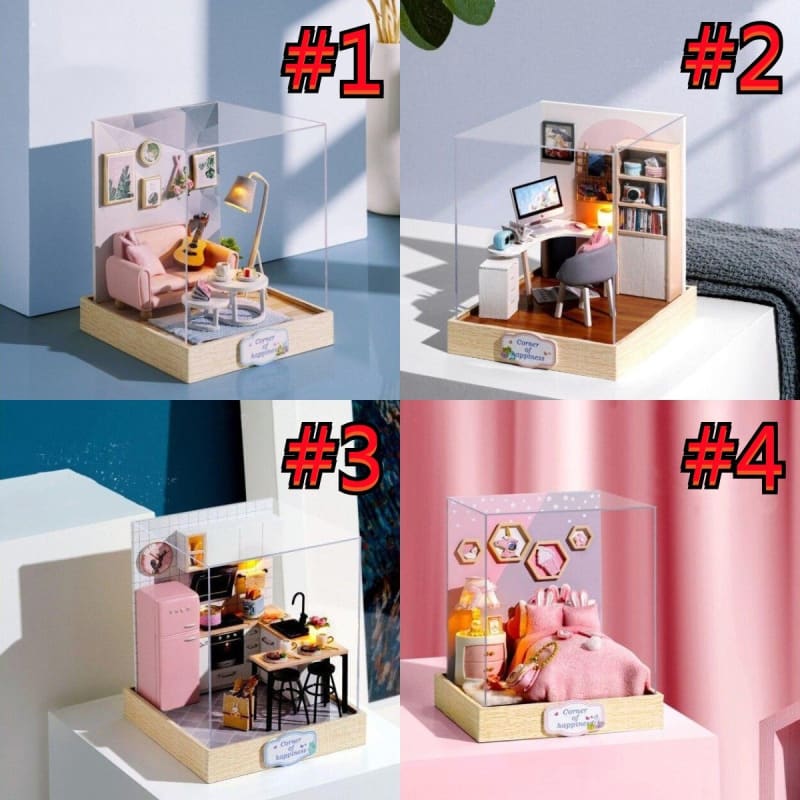 Architectural Model DIY Dollhouse Apartment Mini Set Children's Birthday Toy Gift MM1282 - KawaiiMoriStore