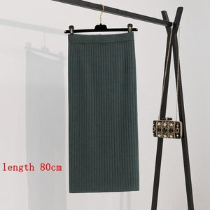 Armistice - 60-80CM Elastic Band Ribbed Winter Skirt - Skirt