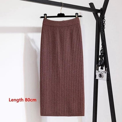 Armistice - 60-80CM Elastic Band Ribbed Winter Skirt - Skirt