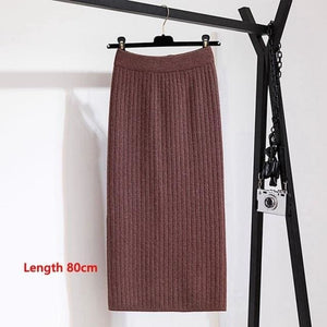 Armistice - 60-80CM Elastic Band Ribbed Winter Skirt - Skirt