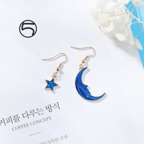 Asymmetric Round Planet Earrings - earrings