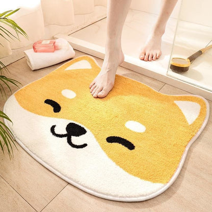 Bathroom Door Entrance Cartoon Cat Rug  Non-Slip Mat MK15721 - KawaiiMoriStore