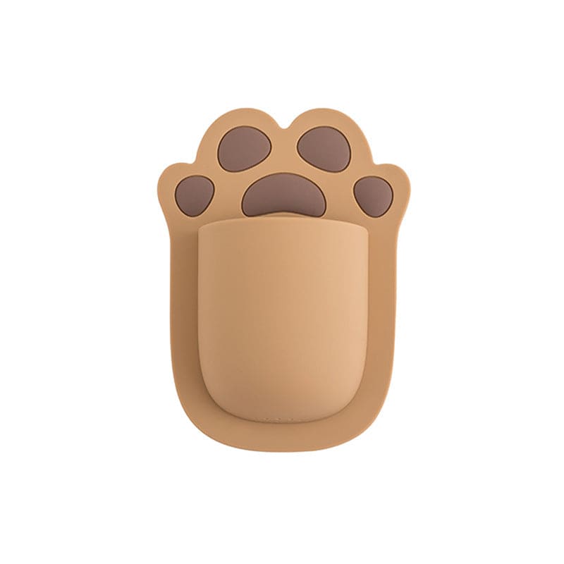 Bear/Cat Paw Silicone Bathroom Storage Rack - Brown Bear Paw