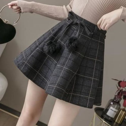 Bellflower - Short Pleated Belt Skort - Skirt