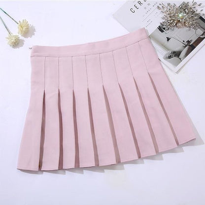 Bellflower - Short Pleated Belt Skort - Skirt