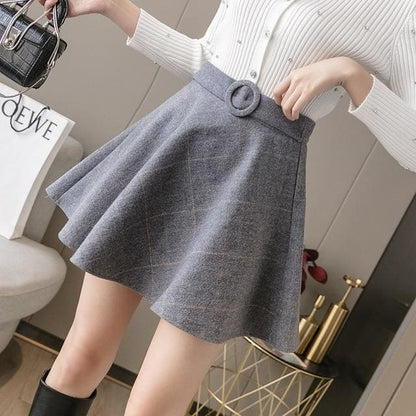 Bellflower - Short Pleated Belt Skort - Skirt