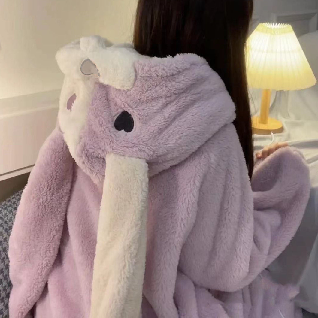 Kawaii Cute Purple Bunny Ears Nightdress MM2356
