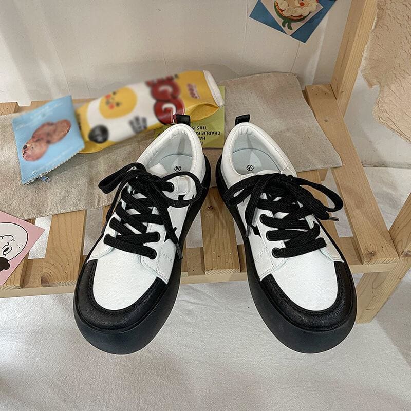 Black and White Cute Cow Shoes MK15964 - KawaiiMoriStore