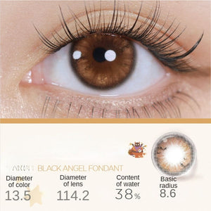 Black Angle Fondant Contact Lenses Half Year One Pair ME34 -