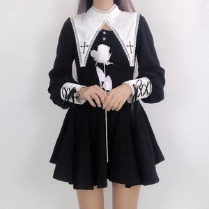 Black Gothic Lolita Dress MK15069 - KawaiiMoriStore