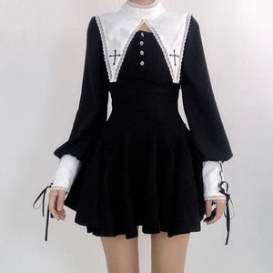 Black Gothic Lolita Dress MK15069 - KawaiiMoriStore