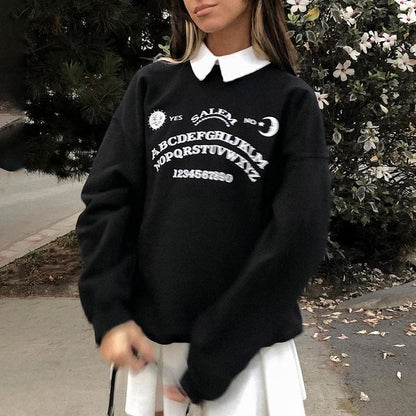 Black Grunge Oversized Hoodies Streetwear MK103 - KawaiiMoriStore