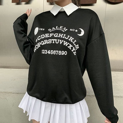 Black Grunge Oversized Hoodies Streetwear MK103 - KawaiiMoriStore