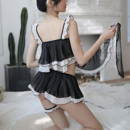 Black Kawaii Cat Maid Lingerie Set MK13814 - Lingerie