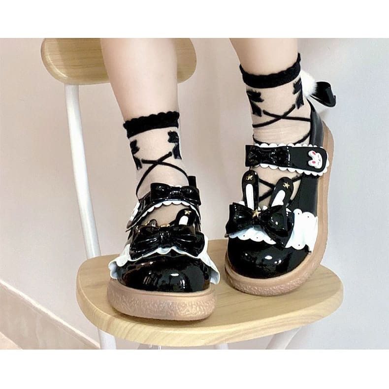Lolita Style Doll Shoes - Lovesickdoe - Black / US 3/UK