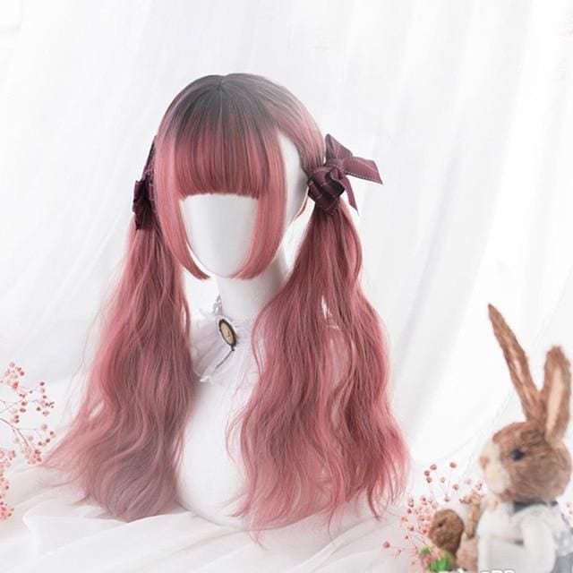 Black Mixed Pink Ombre Lady Cosplay Wig MK15653 - KawaiiMoriStore