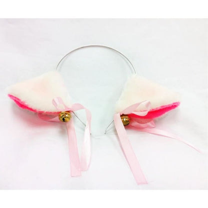 Black/White/Pink Kitty Cat Ears Maid Hair Hoop MK141189 - KawaiiMoriStore