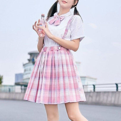 Blue/Pink/Lavender Sweet Kawaii Summer Japanese School Girl 