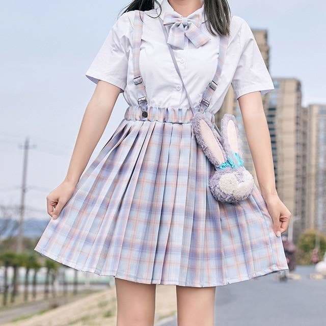Blue/Pink/Lavender Sweet Kawaii Summer Japanese School Girl 