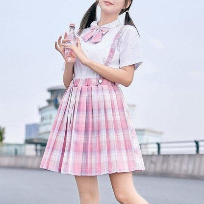 Blue/Pink/Lavender Sweet Kawaii Summer Japanese School Girl 