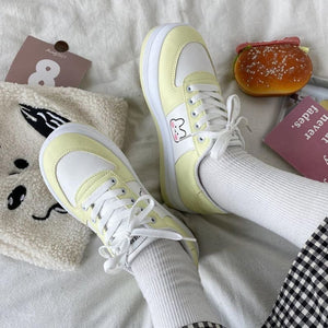 Blue/Yellow Candy Bunny Kawaii Sneakers MM1134 - KawaiiMoriStore
