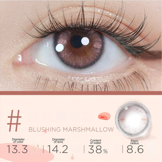 Blushing Marshmallow Contact Lenses Half Year One Pair ME49 