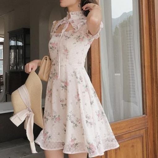 Bridesmaid Chiffon Elegant Lace Wedding Party Cheongsam MM0958 - KawaiiMoriStore