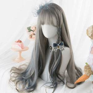 Brown Blue Mixed Lolita Wig MK15118 - KawaiiMoriStore