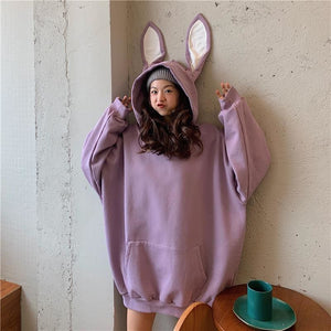Bunny Ears Hoodie MK15222 - KawaiiMoriStore