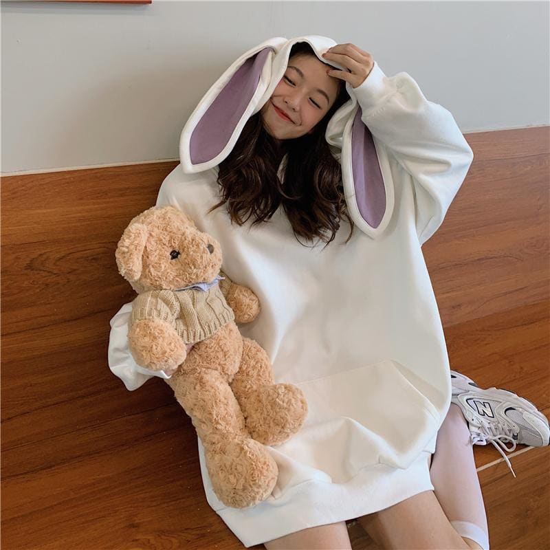 Bunny Ears Hoodie MK15222 - KawaiiMoriStore