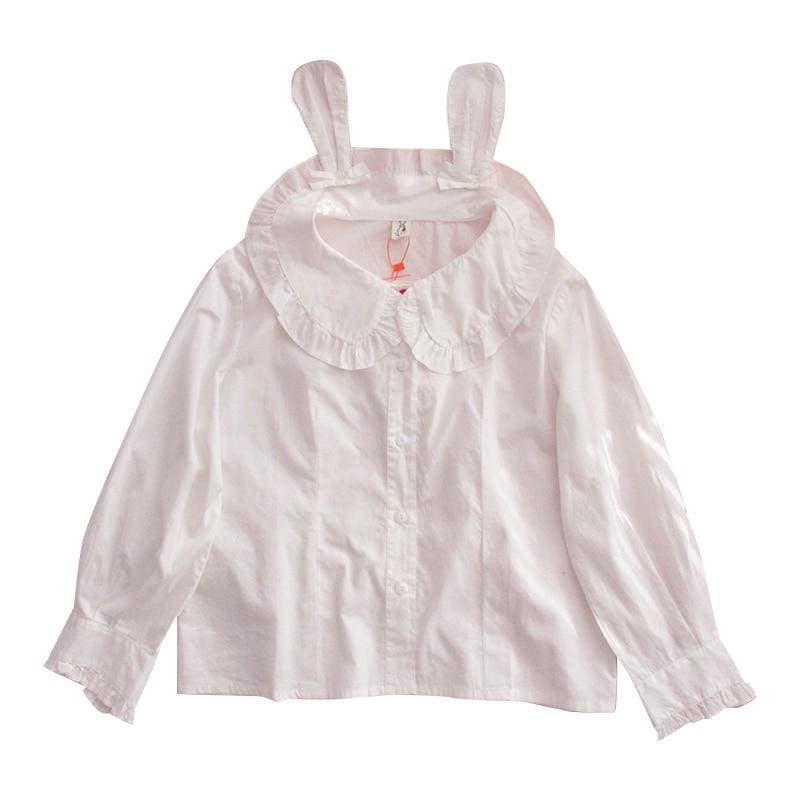 Bunny Ears Kawaii Lolita Shirt - One Size