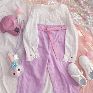 Bunny Ears Kawaii Lolita Shirt - One Size