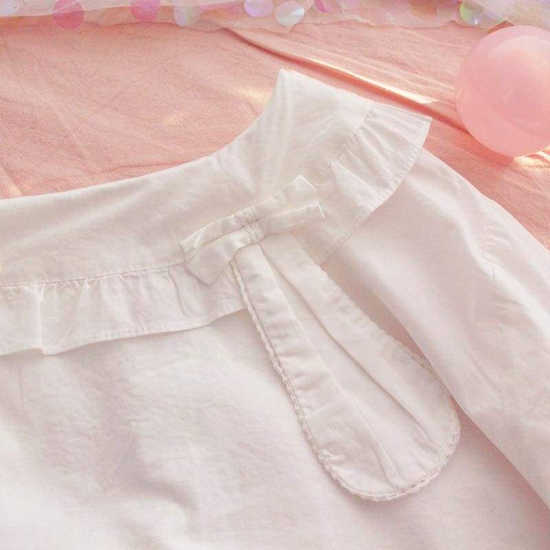 Bunny Ears Kawaii Lolita Shirt - One Size