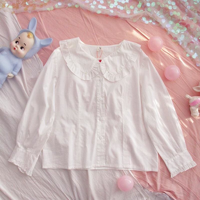 Bunny Ears Kawaii Lolita Shirt - One Size