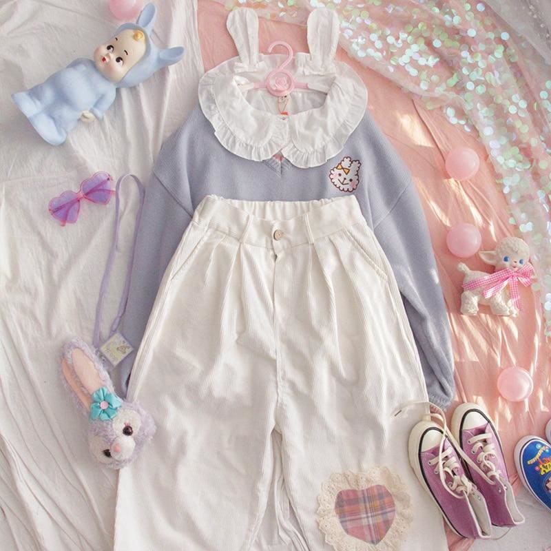 Bunny Ears Kawaii Lolita Shirt - One Size