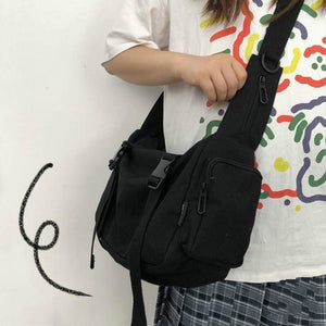 Canvas Work Versatile Messenger Bag MK375 - KawaiiMoriStore