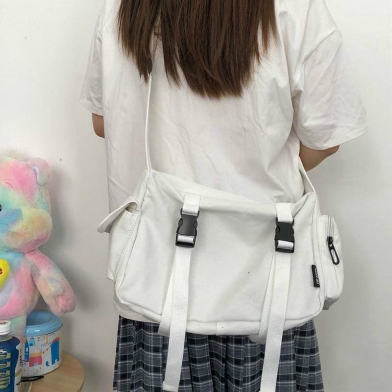 Canvas Work Versatile Messenger Bag MK375 - KawaiiMoriStore