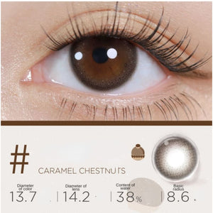 Caramel Chestnuts Contact Lenses Half Year One Pair ME44 - 