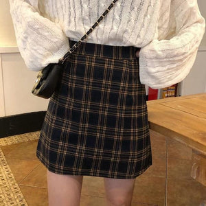 Carmen - Retro Plaid Summer Mini Skirt - Skirt